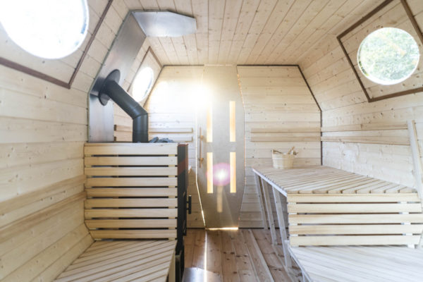 Mobile Sauna Leipzig Innenansicht