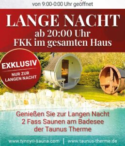 Taunus Therme Fasssauna Aktion mit Tynnyri-Sauna.com