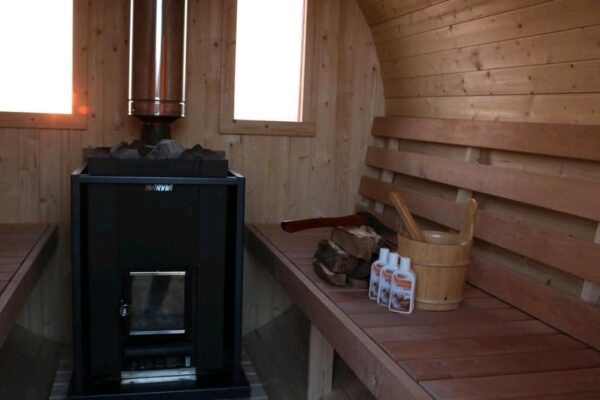 Sauna Vermietung Rein - mobile Fasssauna auf Anhänger mieten – Bild 3